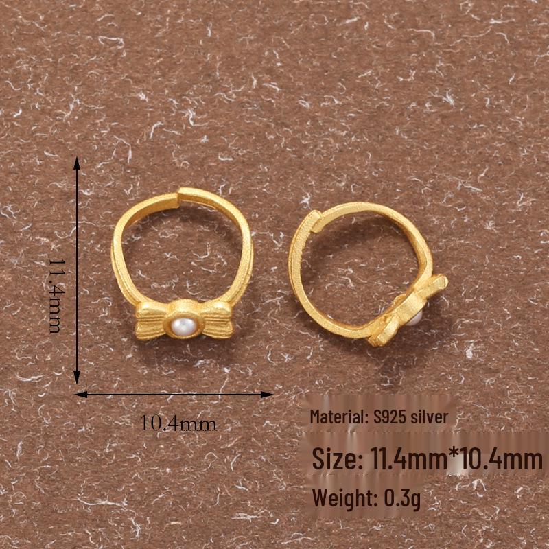Gold Plated S925 Silver Butterfly Pearl Zircon Clasp DIY Bracelet Connector P24