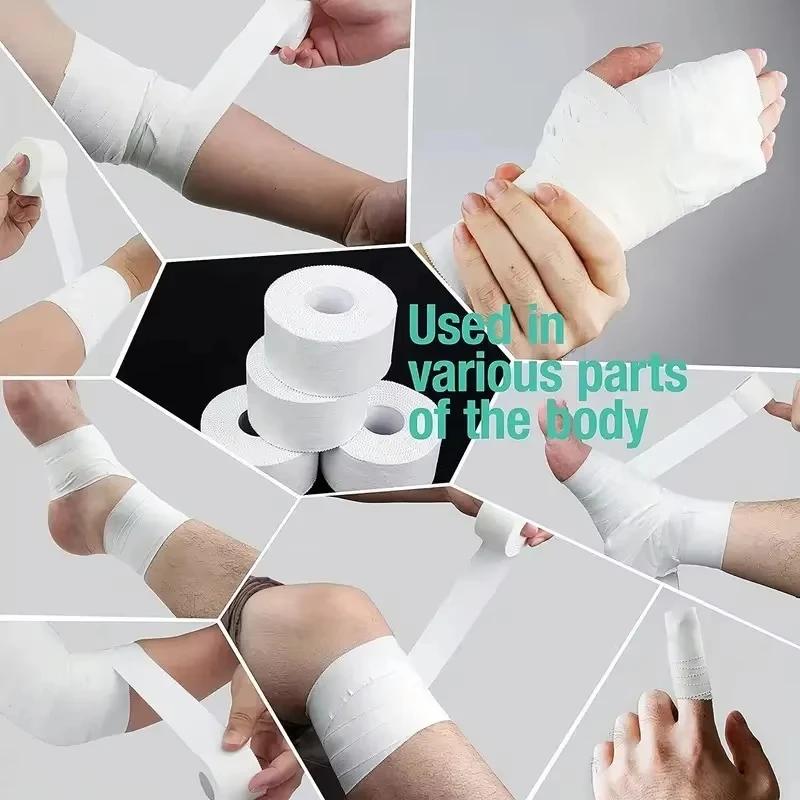 1PC  2.5cm * 9.14m Athletic Trainer Tape Sport Care Tape Sport Strapping Tape Easy To Tear For Sports First Aid Injury Wrap