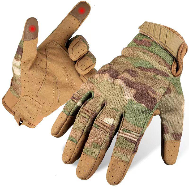Touch Screen Gloves Men Camouflage Paintball Shooting Airsoft Combat Hunting Shock-proof Full Finger Bicycle Gloves