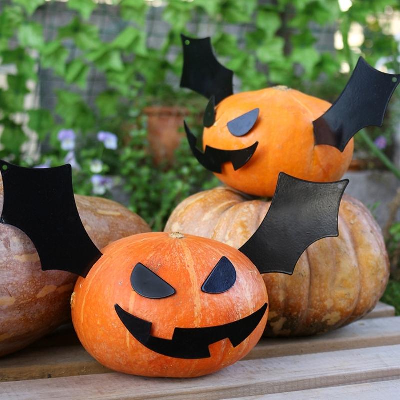 Halloween Pumpkin Decorating Inserts Craft Halloween Game Activities Party Favor Eyes Mouth for Glass Window