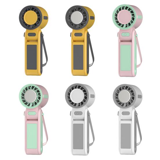 Portable Handheld Fan 3-in-1 USB Rechargeable Personal Mini Fan Foldable Quiet Cooling