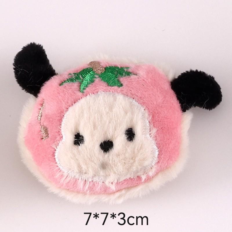 Adorable Plush Bear & Rabbit Brooch Keychain for Kids & Women - Cute Bag or Pin Accessory