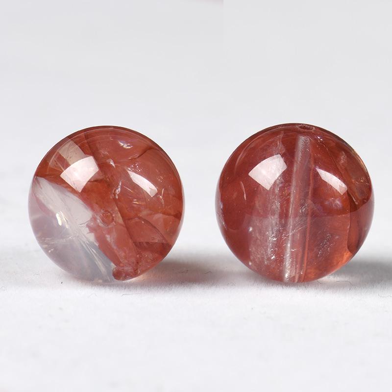 Natural Red Phantom Quartz Beads for DIY Jewelry and Bracelets