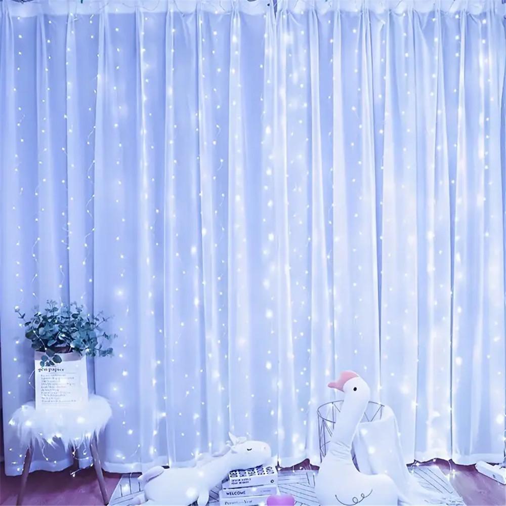Xiaomi 3M LED Curtain String Lights Fairy Decoration USB Holiday Garland Lamp 8 Mode For Home Garden Christmas Party New Year Wedding
