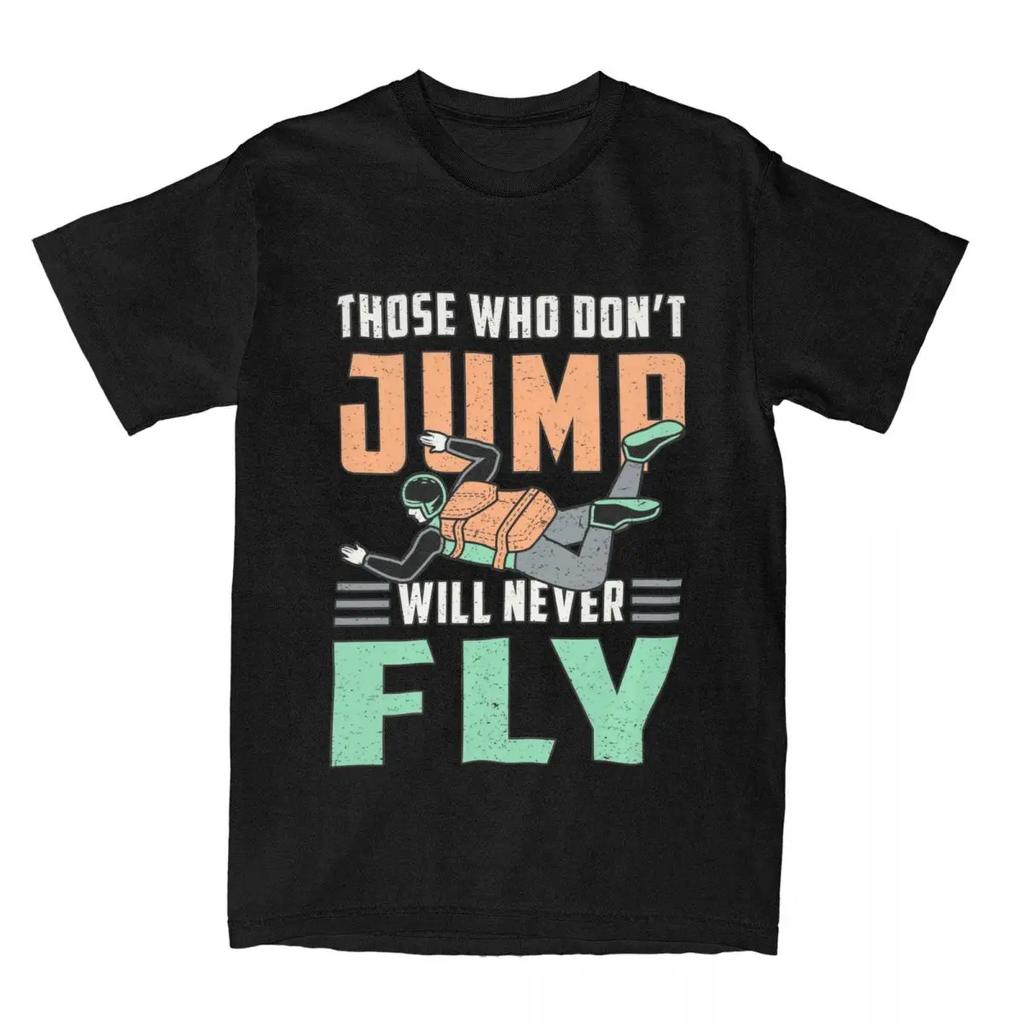 Skydiving Skydiver Jump Retro Funny Gift Men Women T Shirts Skydive Parachuting Tees T-Shirt Pure Cotton Gift Idea Clothes