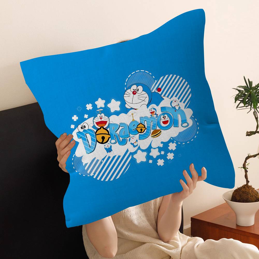 Children Anime D-Doraemon Cushion Cover Inches Farmhouse Decor Home Throw Pillow Covers for Couch Decorations