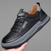 Autumn and winter new men's leather shoes casual leather men's single shoes fashion trend board shoes