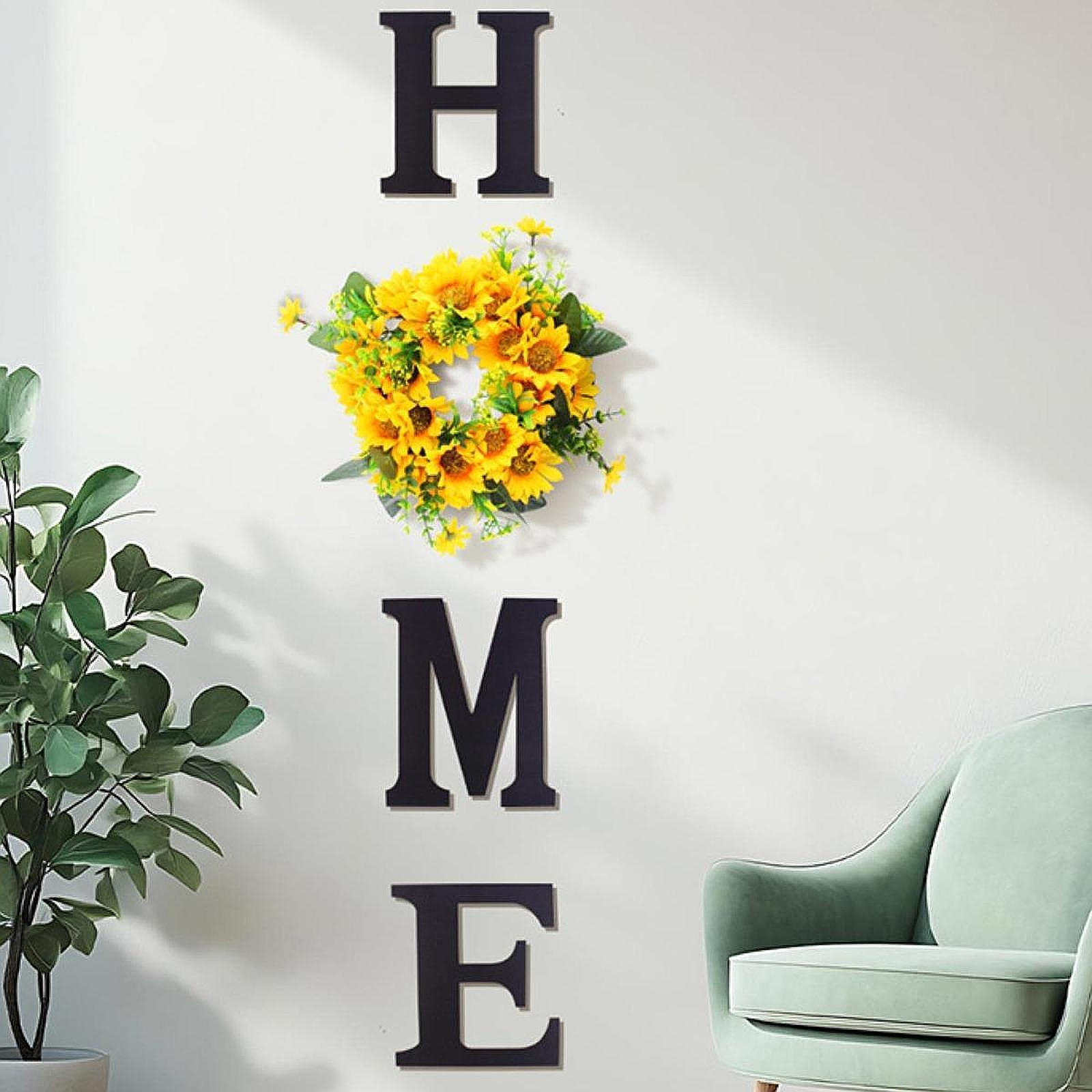 

Decorative Sign Wreath Accents Housewarming Party Living Room Farmhouse Festival Versatile Hanging