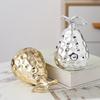 Ceramic Electroplated Sculpture Golden Silver Apple Pear Ornament Figurines Decoration Crafts Desktop Home Decor Accessories