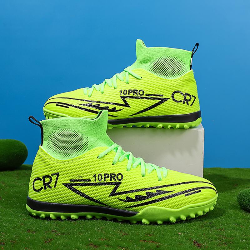 Childrens Football Shoes High Gang TF Original Social Artificial Grass Indoor Anti Slip Training Match Specific Football Boots