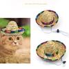 Summer Pet Visors Hat Cute Mexico Style Hat for Dogs Cat Dress Up Supplies Lovely Carnivals Outdoor Hat Pet Accessory