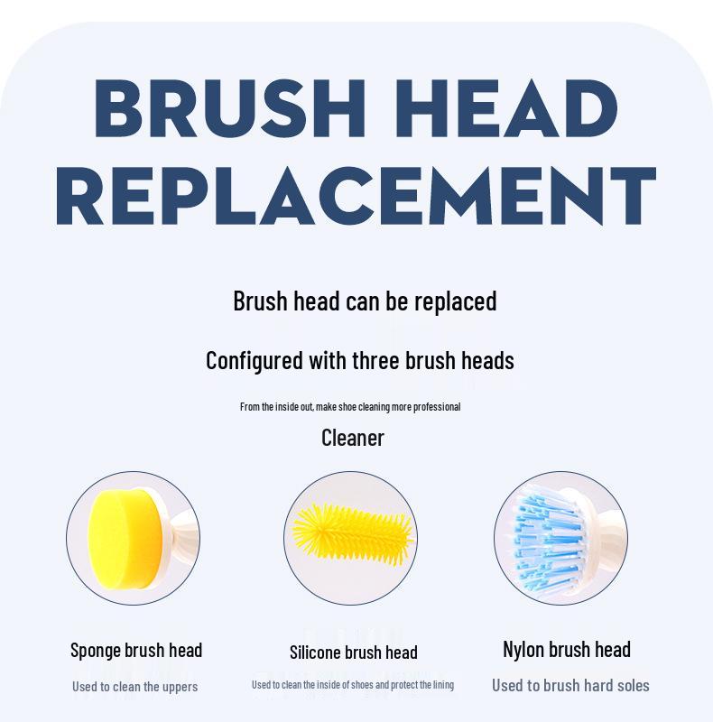Multifunctional Electric Shoe Cleaning Brush with Soft Bristles for Safe, Automated Shoe Care