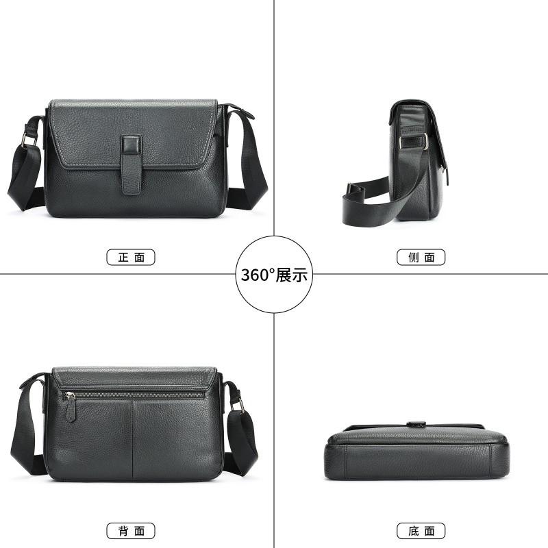 Real Cowhide New Business Casual Shoulder Bag Multifunctional Large Capacity Retro Leather Men's Crossbody Wholesale