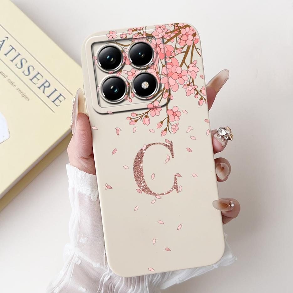 For Xiaomi Mi 14T Pro Cute Crown Letters Cover Soft Silicone Shockproof Phone Case For Xiaomi 14T Pro Mi14T 5G Shell 6.67'' Bags