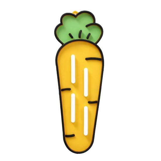 

Silicone Pot Lid Storage Mat Carrot Design Anti-Slip Heat Resistant Food-Grade Countertop Drain Mat Kitchen Accessory