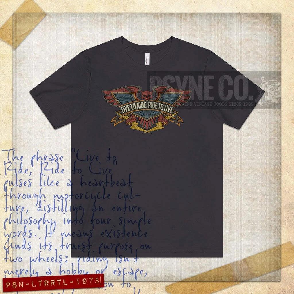 Live To Ride, Ride To Live 1975 Vintage Men s T shirt 3XL