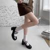 Mary Jane single shoes women's high heels new retro gentle shoes black thick heels small leather shoes
