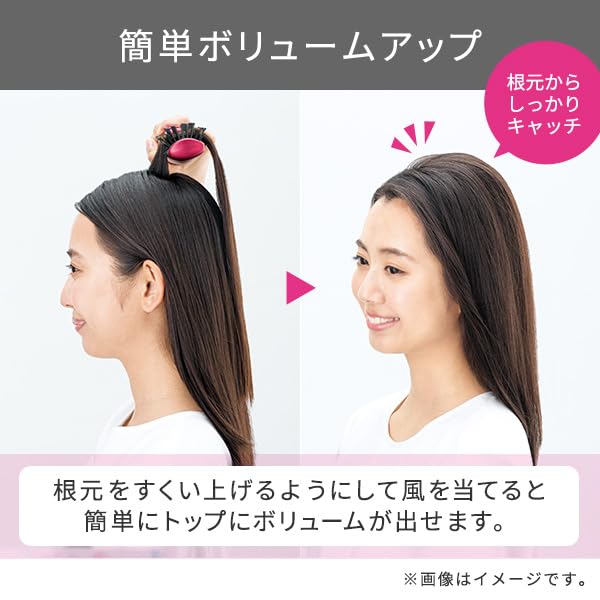 Tescom Curling Dryer, Negative Ion, Lightweight, 26.5mm, Brush Included, Easy Pull Plug, Hair Dryer, Purple, TC430A-V