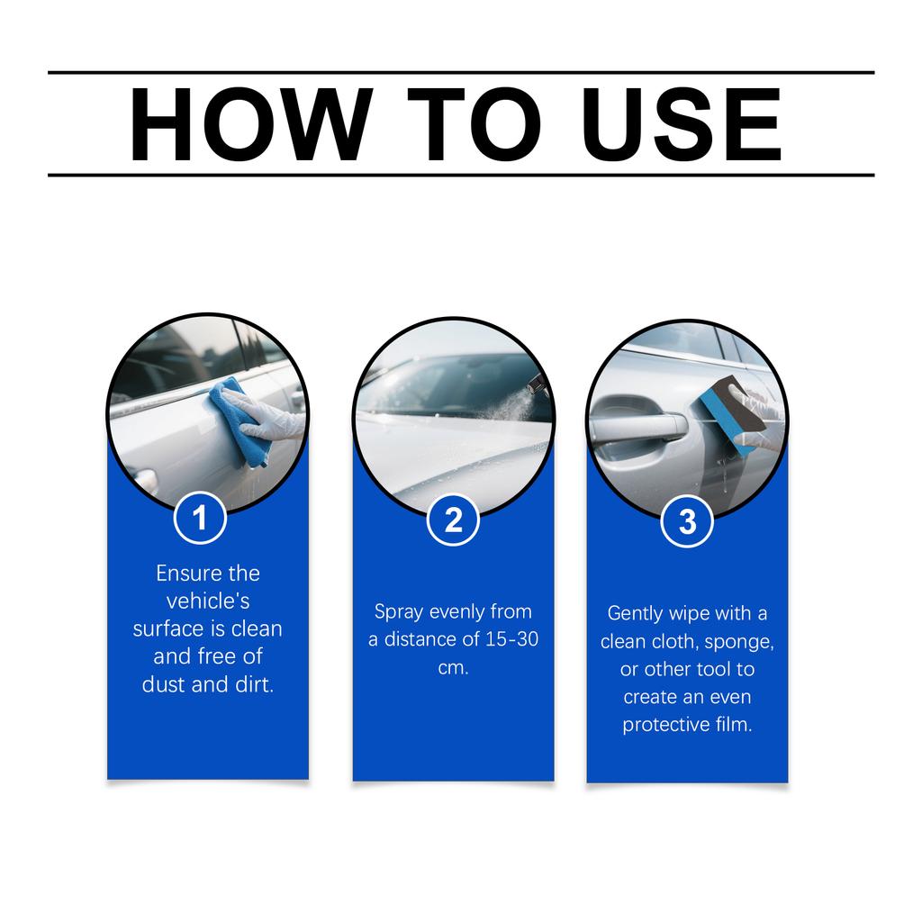 Car Coating Spray Effectively Remove Stains Water Spots Waterproofing Polished Refurbishment Maintenance Car Coating Spray 120ml