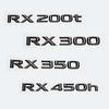 3D ABS Glossy Black Letters RX200t RX270 RX300 RX350 RX450h RX450hL HYBRID  Emblem for LEXUS Car Fender Trunk Rear Logo Sticker AEP1