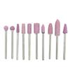10pcs/set  Dental Stone Grinder Polisher Burs 2.35mm Shank For Contouring Shaping Porcelain Dental Rotary Stone Polisher