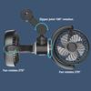 Two Head USB Car Fan for Back Seat 5V Foldable and Multiple Angle Rotation Headrest Ventilation Fan for Various Vehicles
