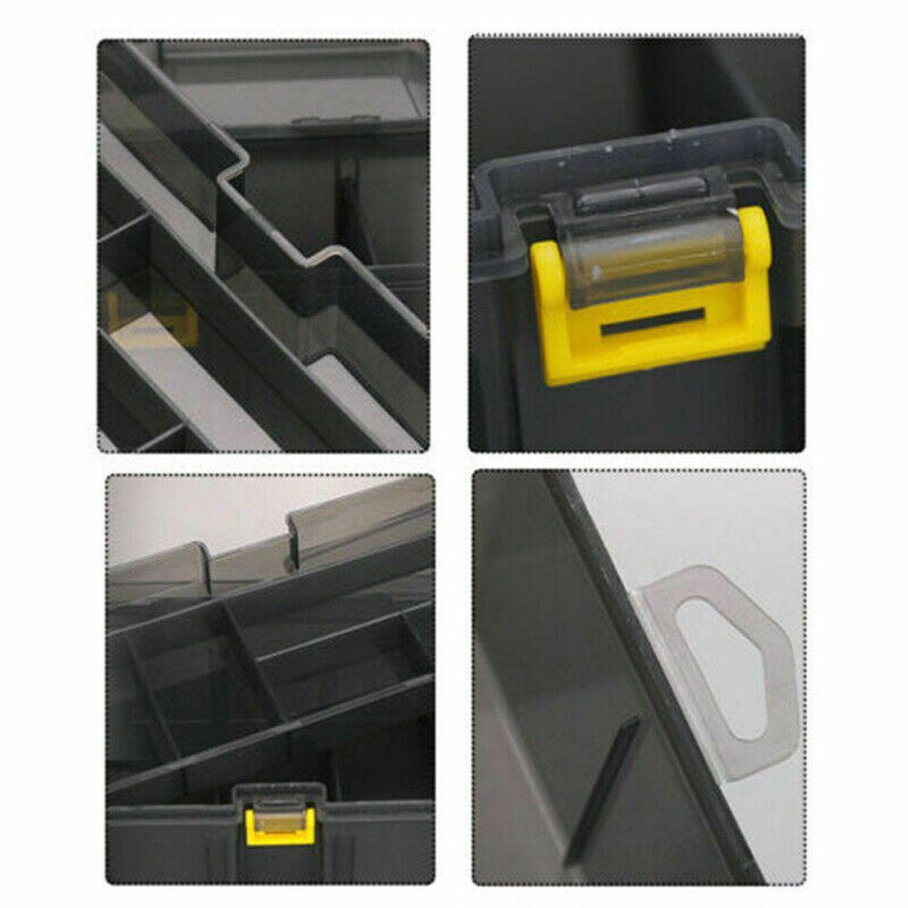 Fashionable Practical Plastic Durable Fishing Tackle Box Double Layers Bait Storage Case Waterproof