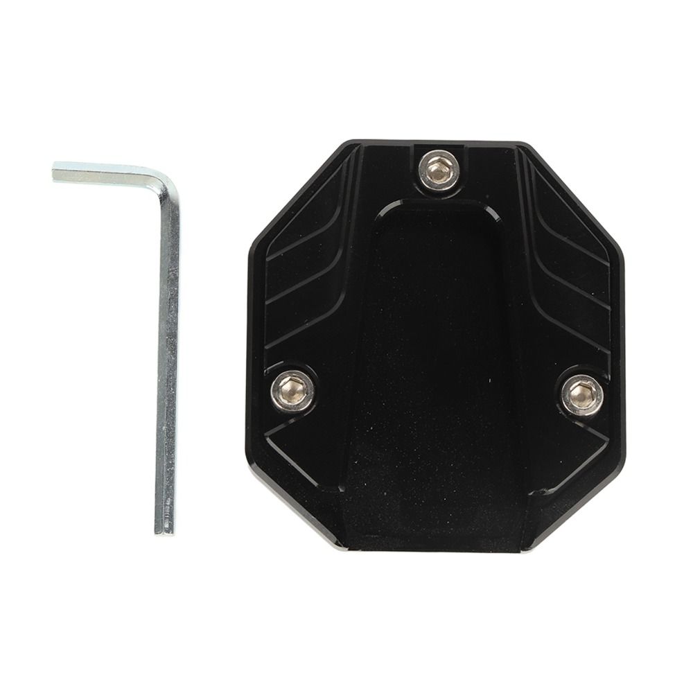 Aluminium Alloy Motorcycle Side Stand Plate High Strength Black Support Plate Universal Anti-Skid Kickstand Extender Parking