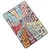 Bohemian Tile Pattern Non Slip Kitchen Drying Mat Water Resistant Countertop Dish Draining Pad for Small Cafe Use