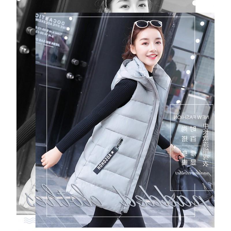 Gilet Imbottito Caldo da Donna Cappotto Senza Maniche di Media Lunghezza Chic Casual da Ufficio Capospalla Invernale