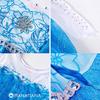 Princess Princess Kids 100cm [MANAMANA] Children's Dress, Dress, Dress, Tiara, Stick, Gloves, 4-Piece Costume, Blue, Girls, 100,