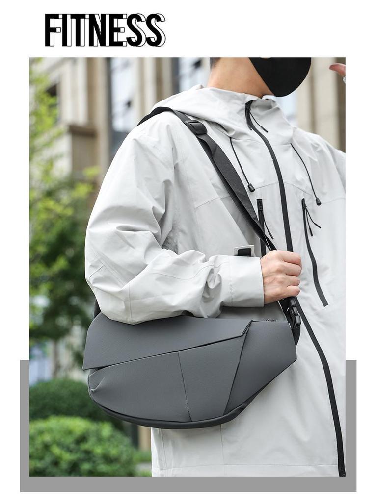 Herren Trendige High-End Crossbody Brusttasche für Freizeit und Outdoor-Radfahren