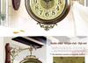 European Retro Double-Sided Silent Wall Clock - Large Antique Style for Living Room