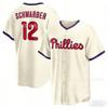 Philadelphia Phillies 12 Schwarber Embroidered Baseball Jersey Cap Unisex Sport Hat