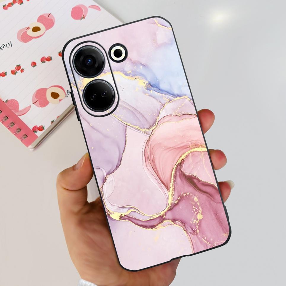 For Tecno Camon 20 Pro 4G 5G Case Cute Cat Cartoon Love Heart Liquid Silicone Shell For Tecno Camon 20 Premier Camon20 4G Funda