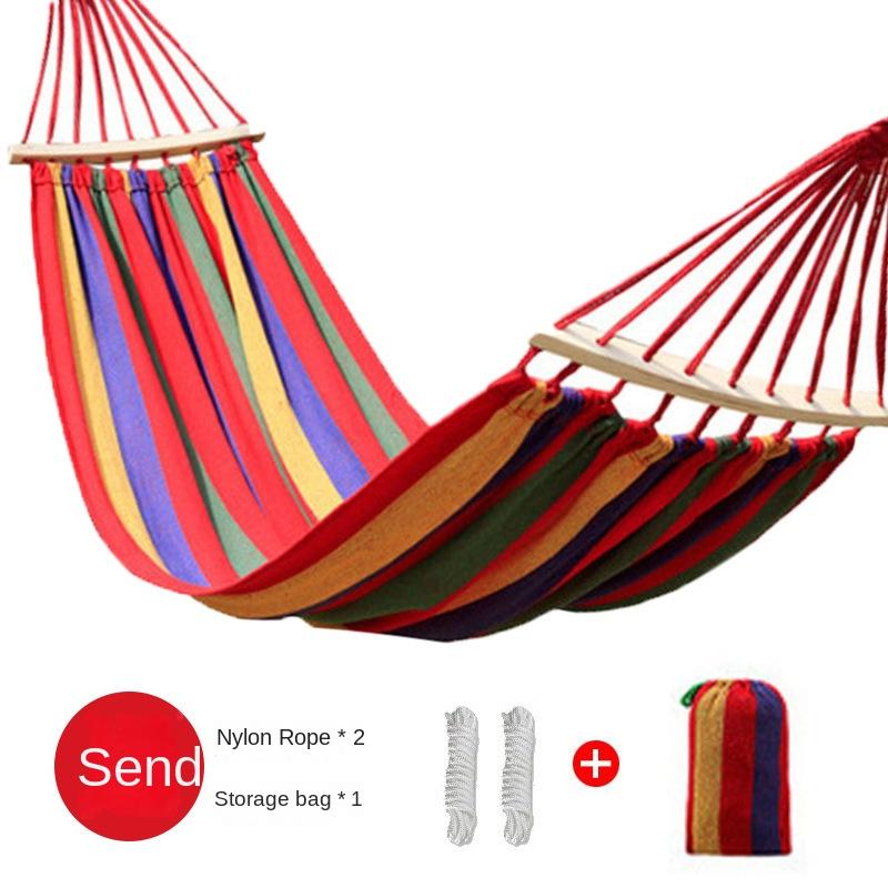 Hamac dublu din pânză în aer liber, dormitor, portabil, pentru interior, pentru uz casnic, leagăn, dormitor, pat pentru studenți, balansoar