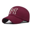 M Letter Embroidery Wide Brim Baseball Hat Sun Protection Cap For Use Outdoor