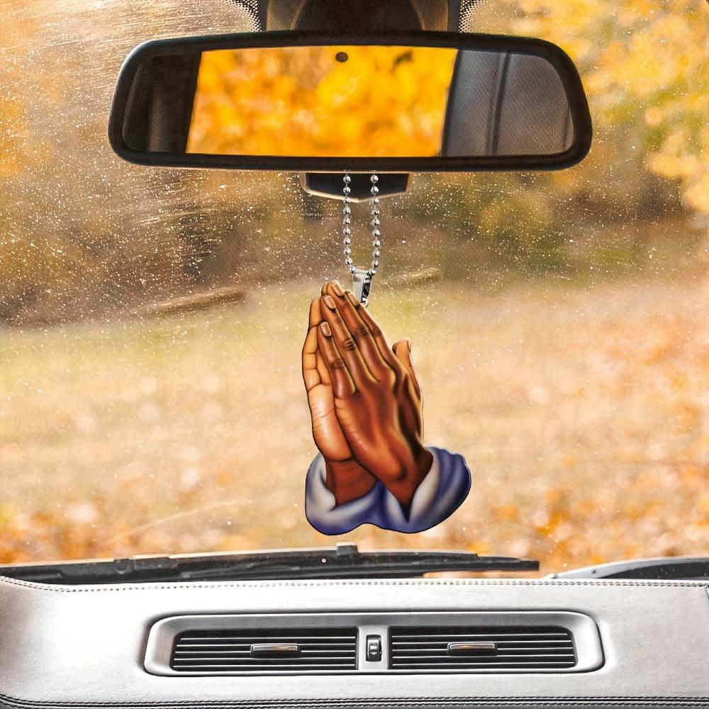 Jesusgebet Handanhänger 2D Christlicher Auto Innenraum Rückspiegel Anhänger Auto Anhänger Heim Wanddekoration Schlüsselanhänger Rucksackanhänger