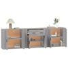 Sideboards 3 pcs Grey Sonoma Particleboard