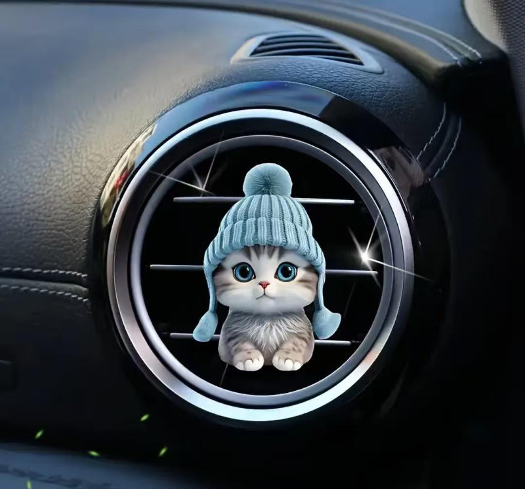 

Cute Weightlifting Puppy Acrylic Car Decoration Aromatherapy Clip Car Supplies Decoration One Size