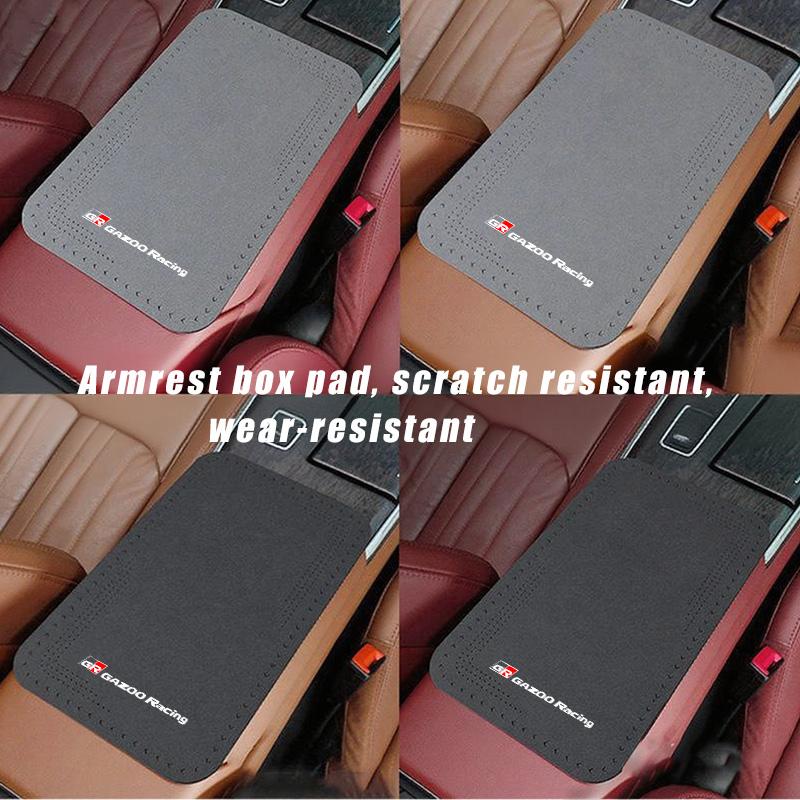 Car Armrest Box Pad Suede Auto Armrest Mat Car Accessories For S3 GR Sport Camry Prius Auris Crown Yaris Corolla CHR Avalon JH3