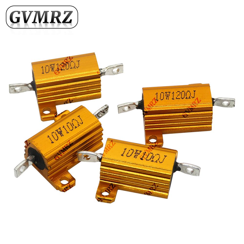 10W Aluminum Housing Wirewound Power Resistor Assorted Resistance Values Electronic Component