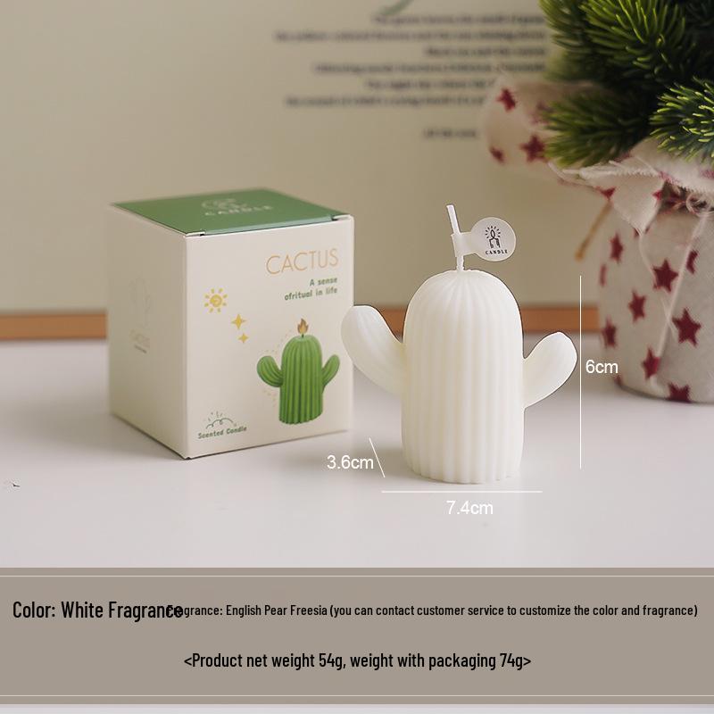 

Свеча ручной работы в форме кактуса с ароматом: Креативный сувенир для вечеринки и маленький подарок