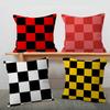 Checkered Pillow Cover Sofa Cushion Cover Home Room Decoration Children Gift