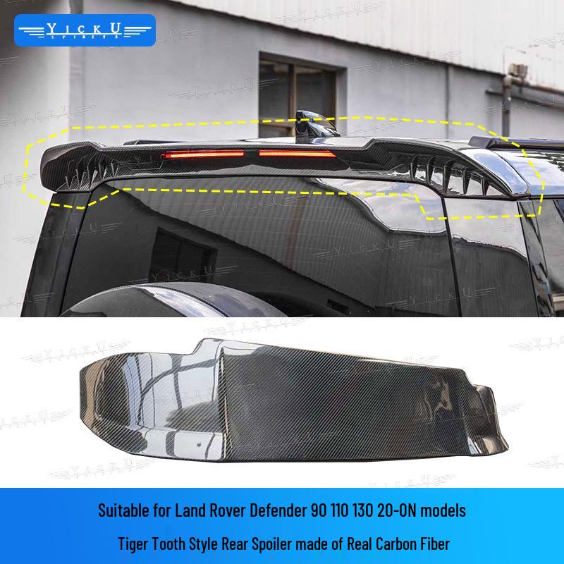 Carbon Fiber Style Rear Spoiler Lip for Land Rover Defender 90/110/130