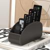 Creative Desktop Storage Basket Leather Material with Five Compartment for Remote Control Makeup Brush Organization Home Storage