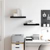 Floating Shelves 2 Pcs Black 50 X 23 X 3.8 Cm MDF