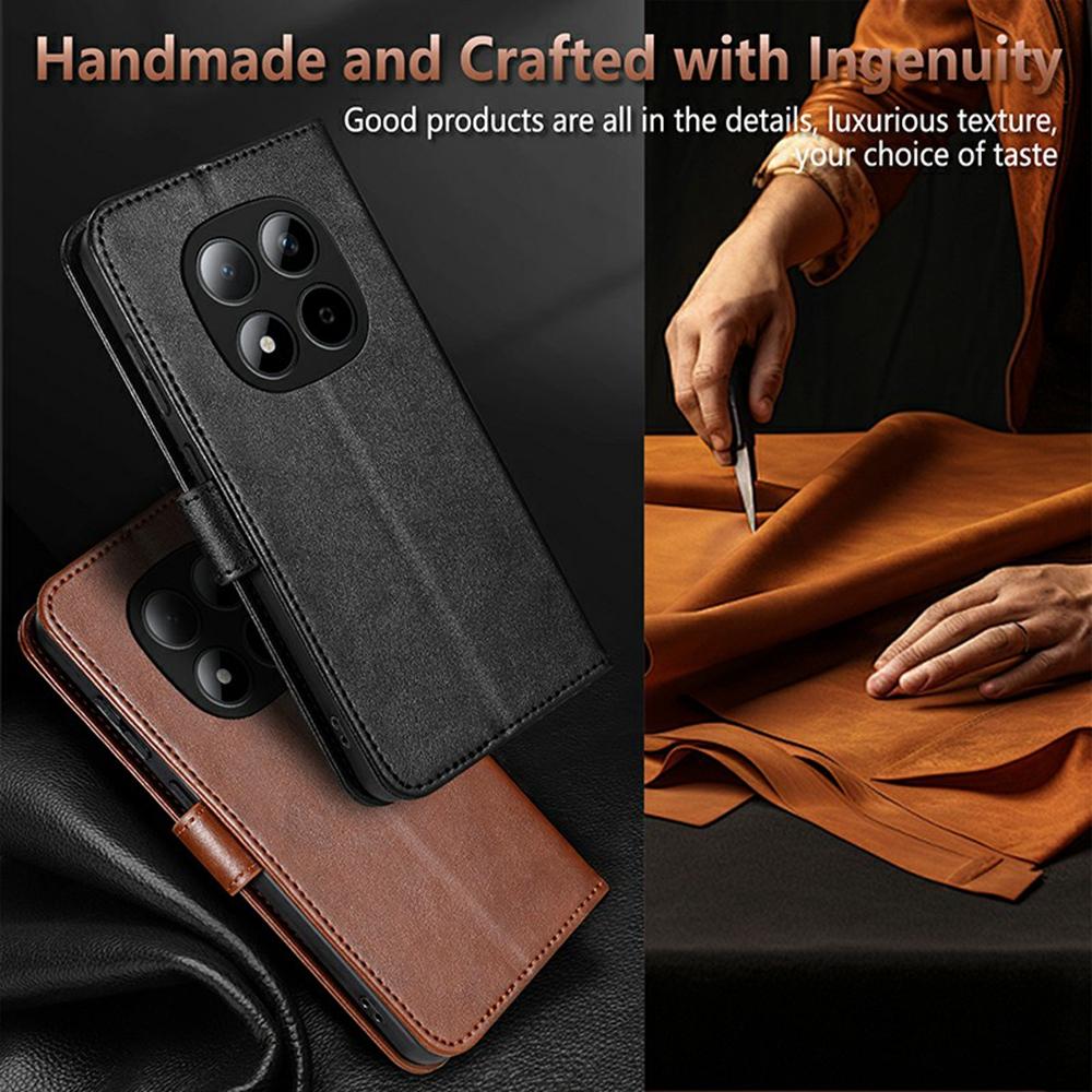 AZNS für Xiaomi Redmi Note 15 Pro 5G (Global) Hülle Kratzfest PU-Leder Ständer Brieftasche Handyhülle