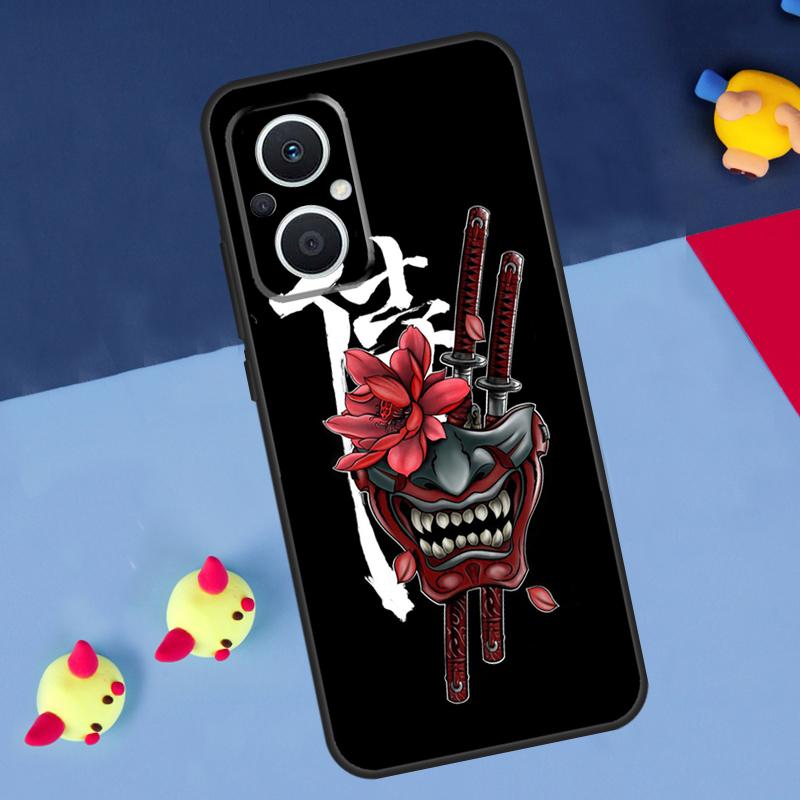 Samurai Oni Mask For OPPO Reno 14F 13F 12F 11F 10 11 12 13 14 Pro 8T 7 8 Lite OPPO Find X6 X5 X8 X9 Pro Case