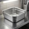 Lavabo Quadrato in Acciaio Inossidabile Lavabo Utilità Robusto per Preparazione Cibo e